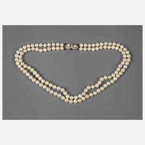 Zweireihige Perlenkette