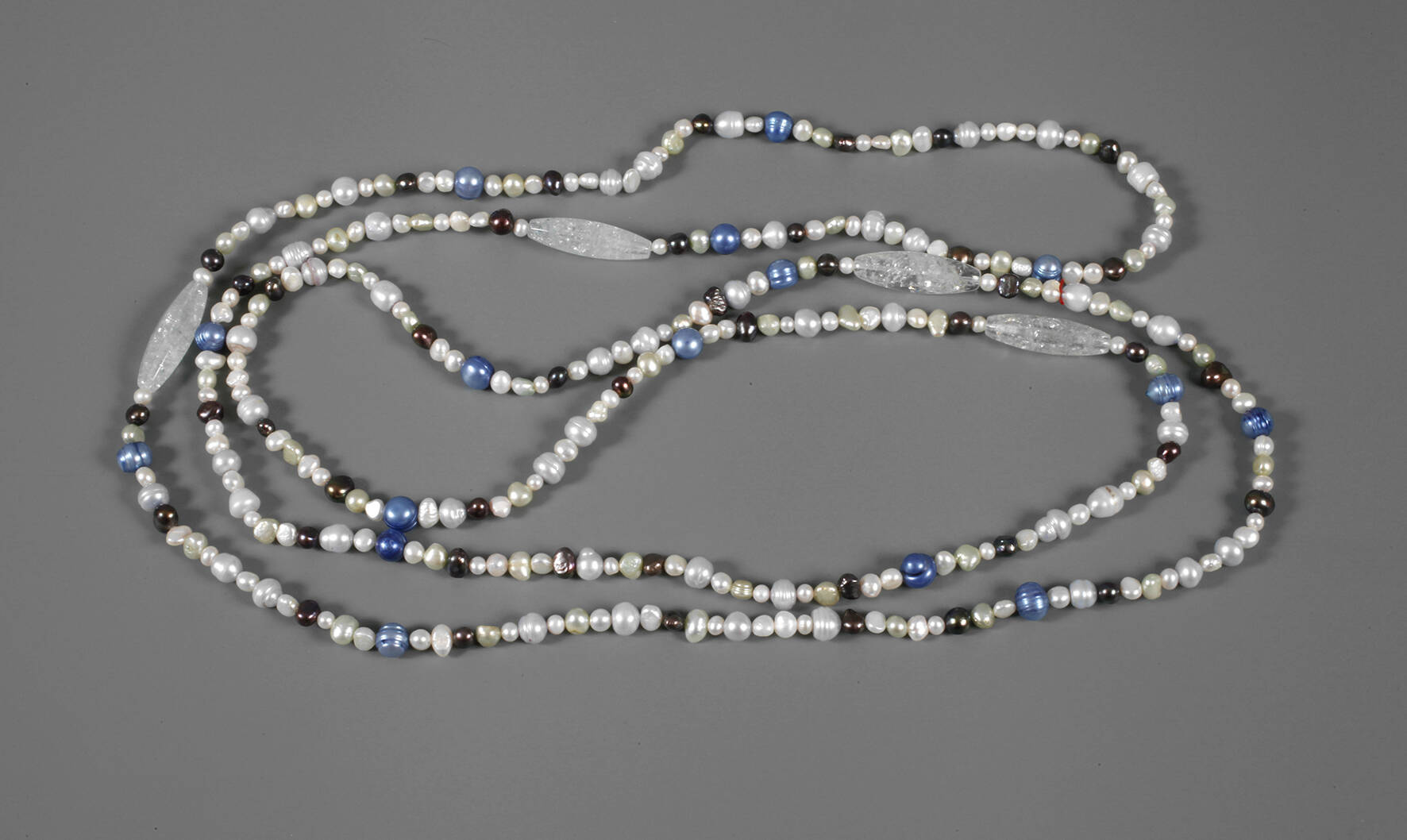 Endloskette mit Perlen mit Aquamarinen