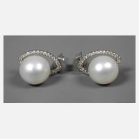 Ohrringe mit Diamanten und Perlen111