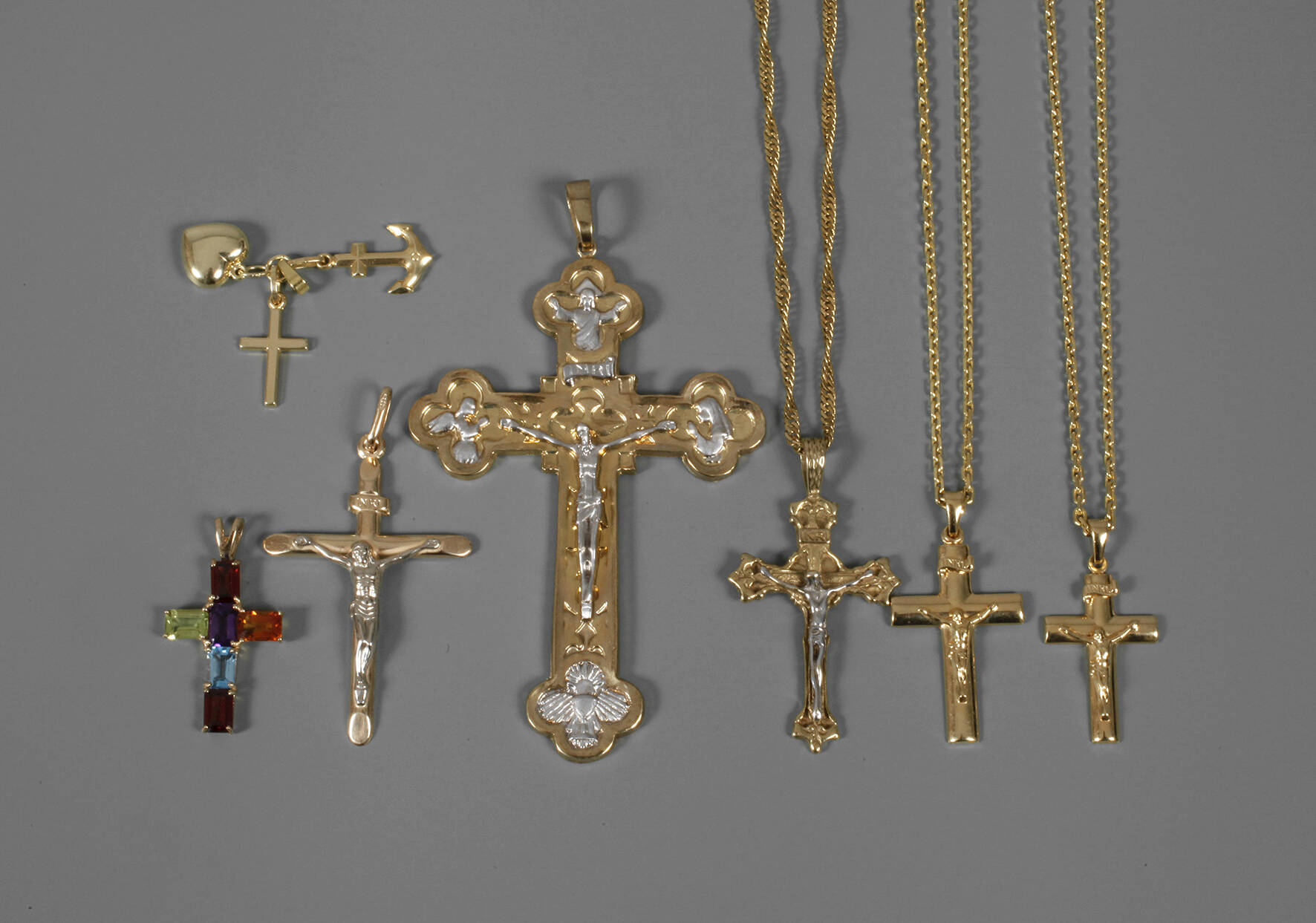 Konvolut Kreuzanhänger