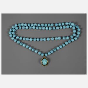 Türkisanhänger an Kette