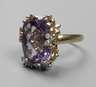 Damenring mit Amethyst und Diamanten