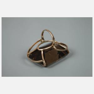 Ungewöhnlicher Damenring mit Rauchquarz