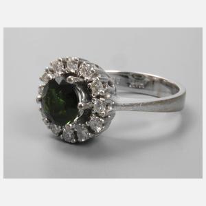 Damenring mit Turmalin und Brillanten