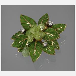 Brosche mit Fensteremaille