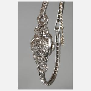 Damenarmbanduhr Geneva mit Diamantbesatz