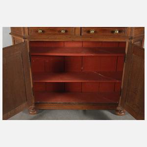 Flache Aufsatzvitrine Barock