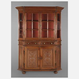 Flache Aufsatzvitrine Barock