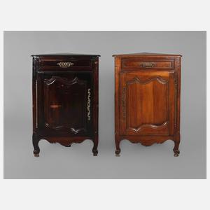 Paar Eckschränke barock