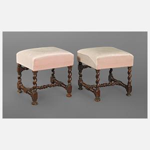 Paar barocke Tabourets