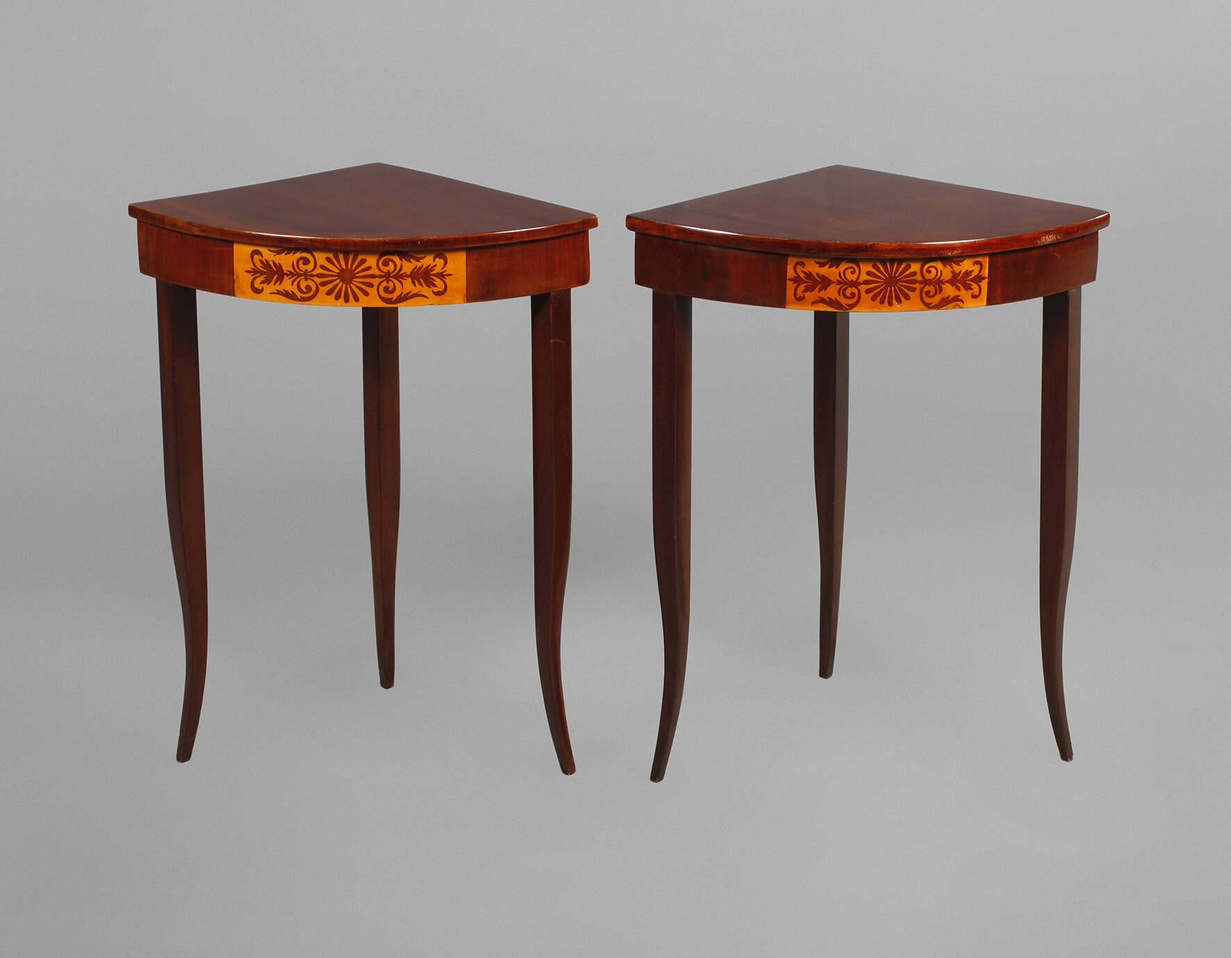 Paar Eckkonsolen Biedermeier