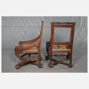 Paar ausgefallene Gründerzeitsessel