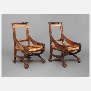 Paar ausgefallene Gründerzeitsessel