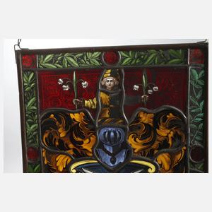 Fein gemalte Bleiglasscheibe