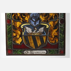 Fein gemalte Bleiglasscheibe