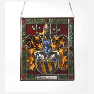 Fein gemalte Bleiglasscheibe