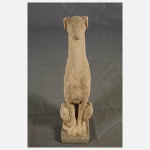 Gartenskulptur Windhund