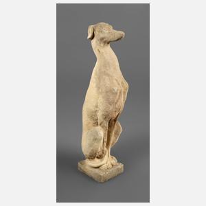 Gartenskulptur Windhund