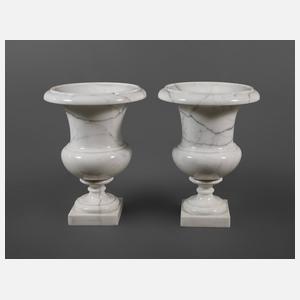 Paar Amphorenvasen Marmor
