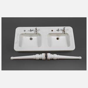 Keramik-Doppelwaschbecken