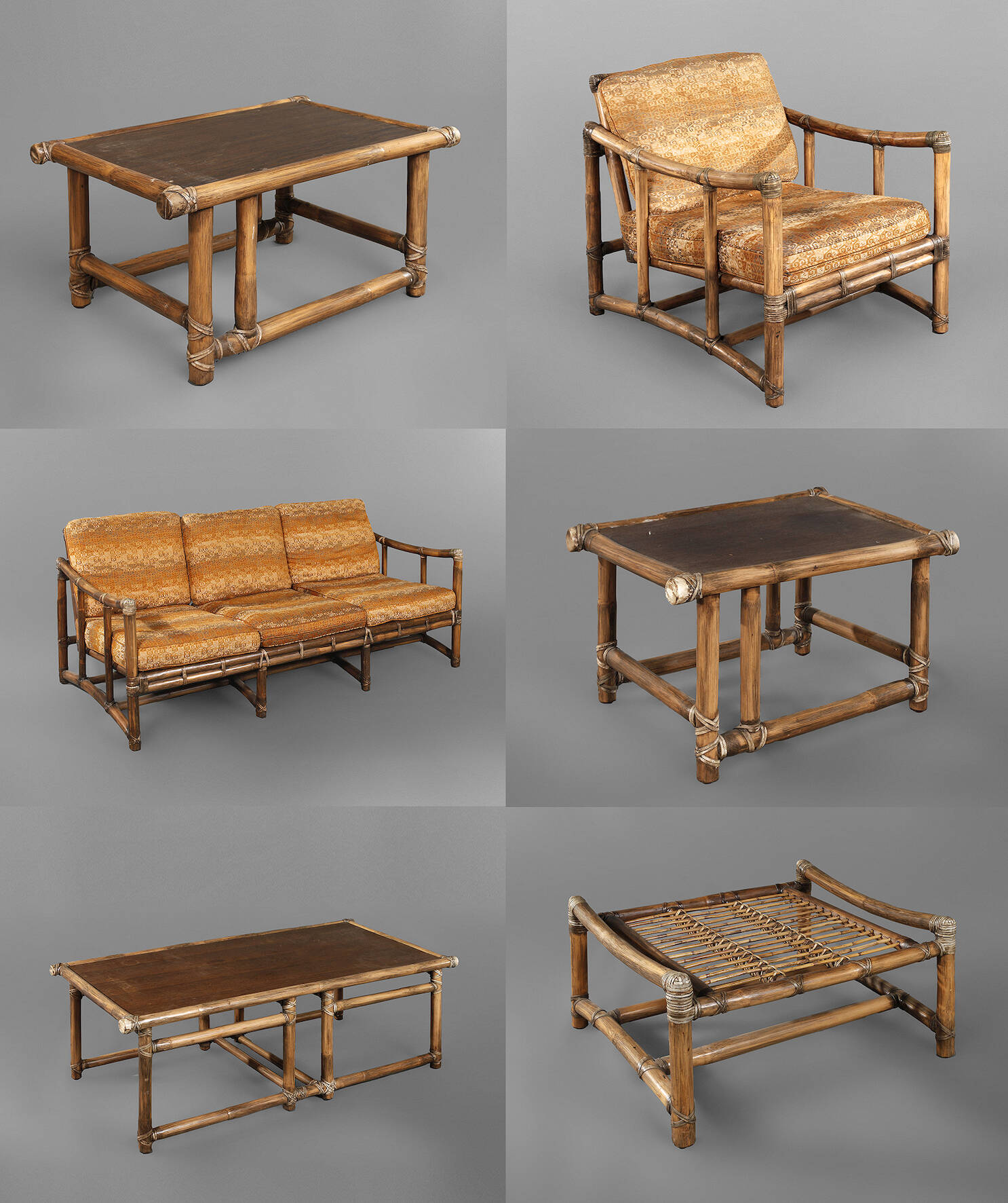 Große Sitzgruppe Bambus