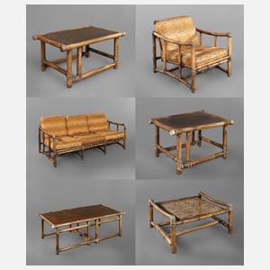 Große Sitzgruppe Bambus