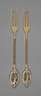 Silber Paar vergoldete Vorlegegabeln Jugendstil