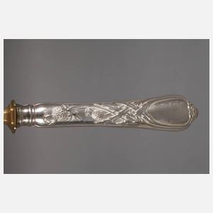 Zwei Vorlegeteile Silber Jugendstil