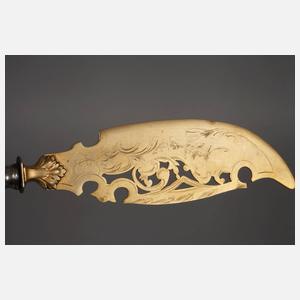 Zwei Vorlegeteile Silber Jugendstil