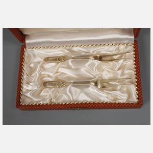 Bruckmann sechs Vorlegeteile Silber