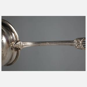 Bruckmann sechs Vorlegeteile Silber