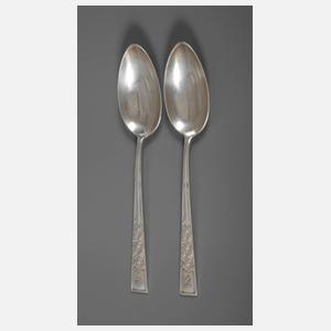 Heinrich Vogeler zwei Kaffeelöffel Silber