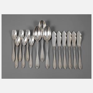 Hans Christiansen Fischbsteck und drei Löffel