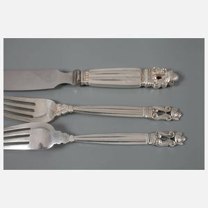 Georg Jensen drei Besteckteile „König“