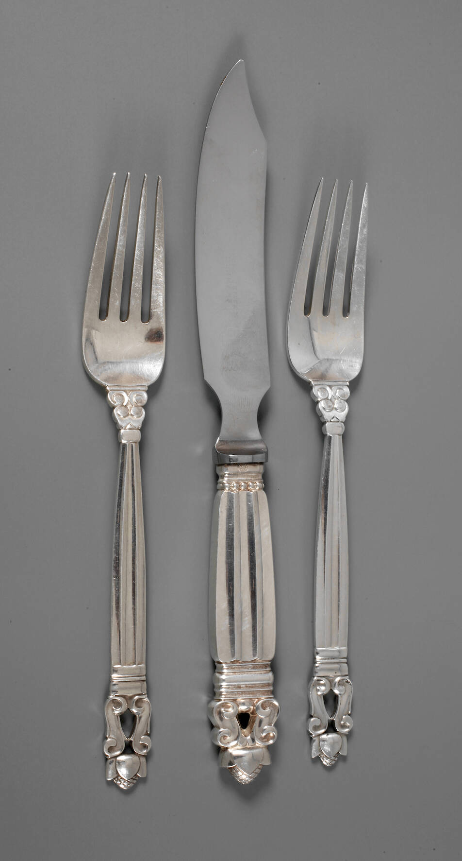 Georg Jensen drei Besteckteile „König“