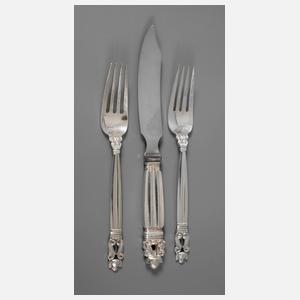 Georg Jensen drei Besteckteile „König“