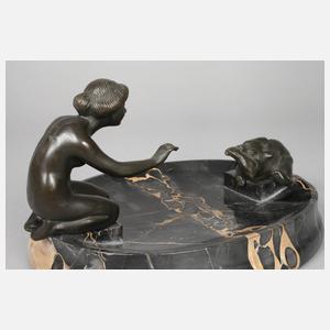 Figürliche Visitenkartenschale