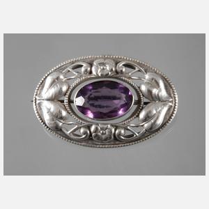 Brosche mit Amethyst