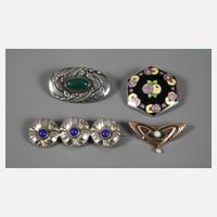 Konvolut Jugendstilbroschen111