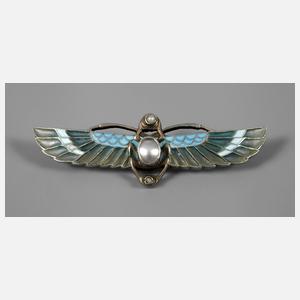 Otto Prutscher, attr., Brosche Fensteremaille