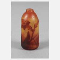 Daum Nancy Miniaturvase Tabakdekor111