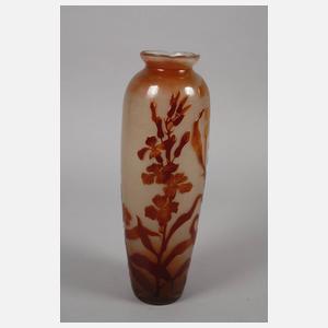 Émile Gallé große feuerpolierte Vase