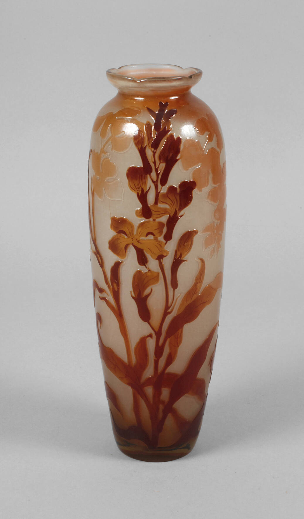 Émile Gallé große feuerpolierte Vase