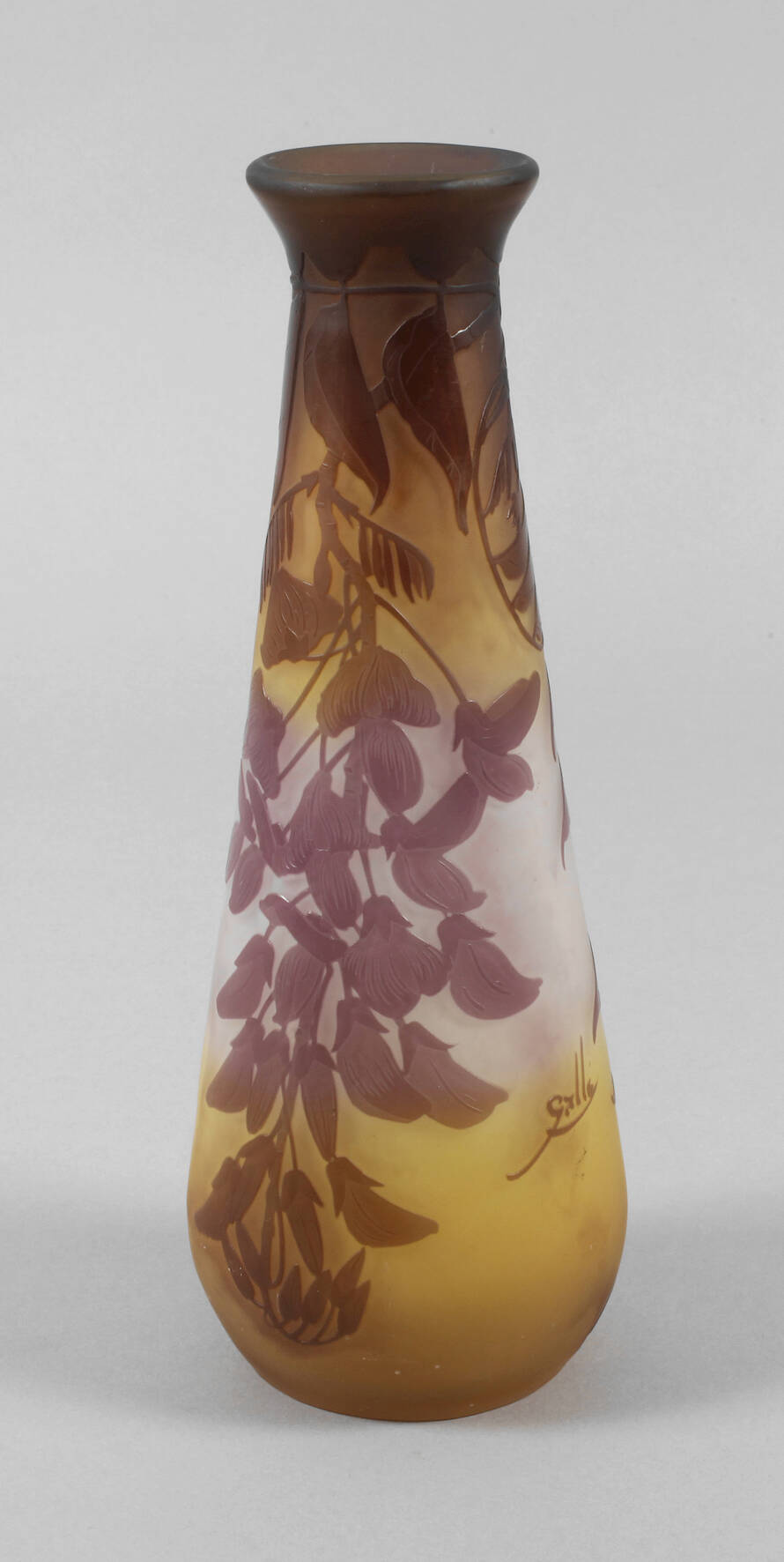 Émile Gallé Vase Blauregendekor