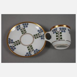 Burgau Mokkatasse mit Rispendekor