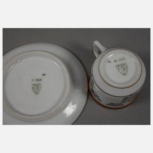 Burgau Mokkatasse mit Rispendekor