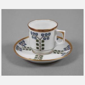 Burgau Mokkatasse mit Rispendekor
