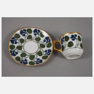 Burgau Mokkatasse mit Veilchendekor