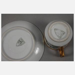 Burgau Mokkatasse mit Veilchendekor