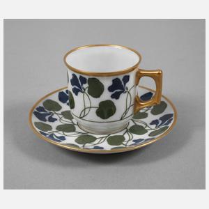 Burgau Mokkatasse mit Veilchendekor